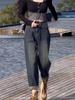 Women's Retro Distressed Wide-Leg Jeans - Spring/Autumn 2024 INS Design