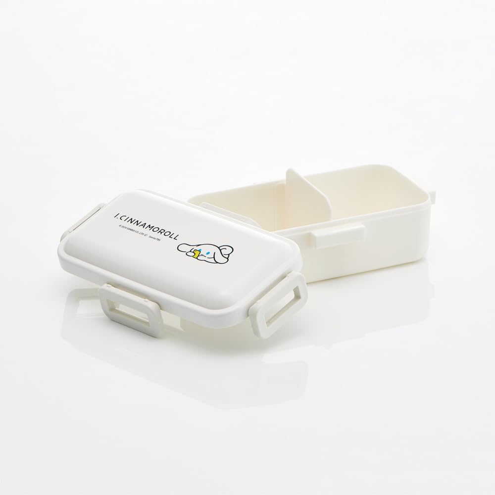 Skater Bento Box, 530ml, Single Tier, Made In Japan, Leak-Resistant, 4-Point Lock, Dishwasher and Microwave Safe, Aishina Moroll Design (PFLB6AG-A)