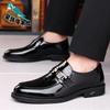 One-pedal men's leather shoes casual business shoes patent leather dress leather shoes men's pointed business leather shoes