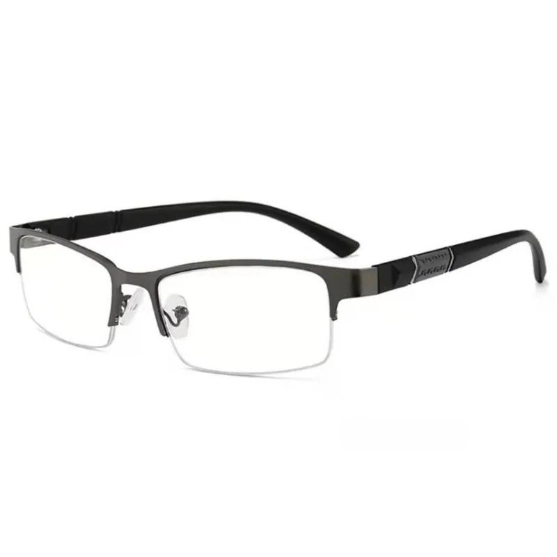 New Fashion Metal Anti-blue Light Men Business Eyewear Reading Glasses Eyeglasses Diopter+1.0 +1.5 +2.0 +2.5 +3.0 +3.5 +4.0