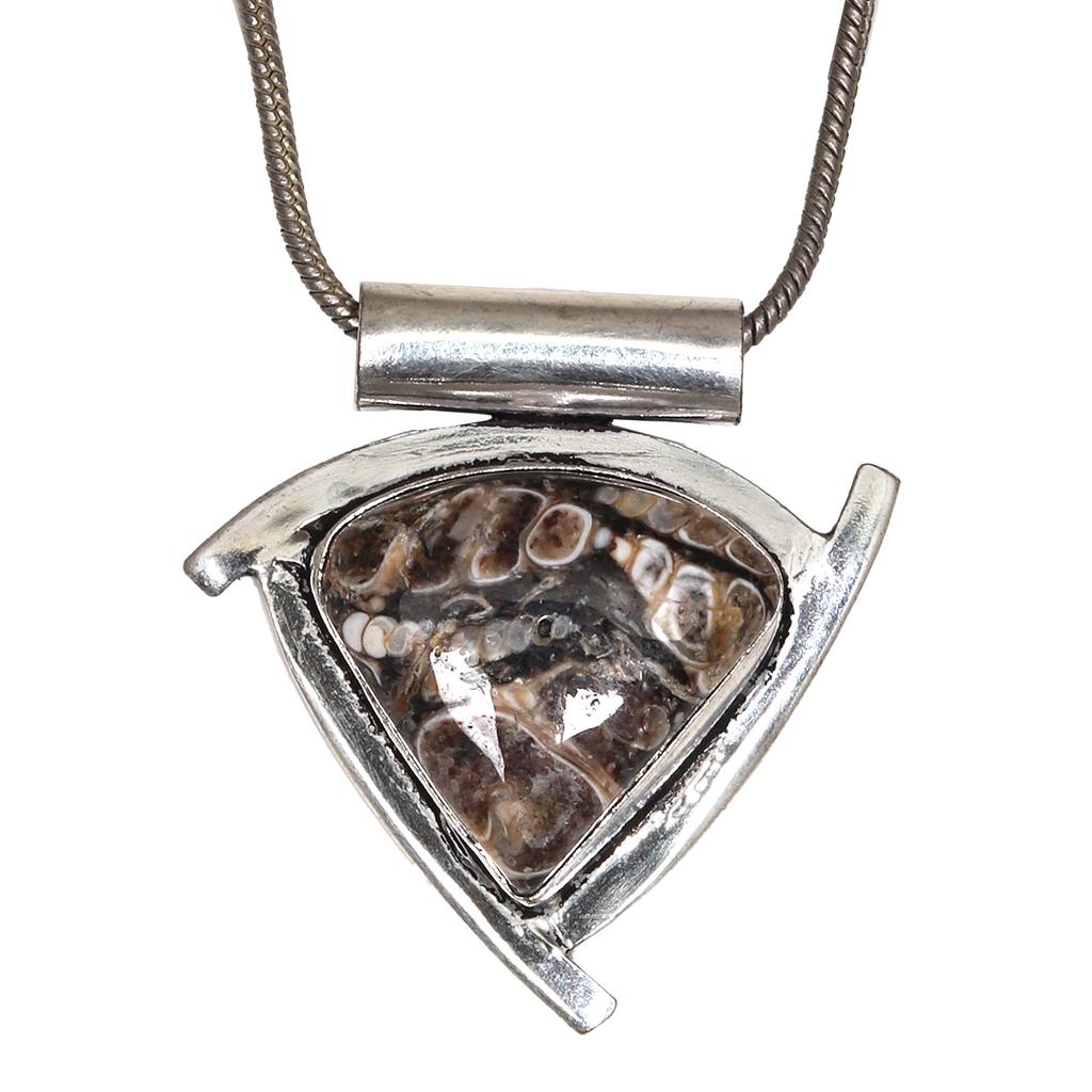SOLID STERLING SILVER TURTELLA JASPER INCH PENDANT Jasper Turtella Silver