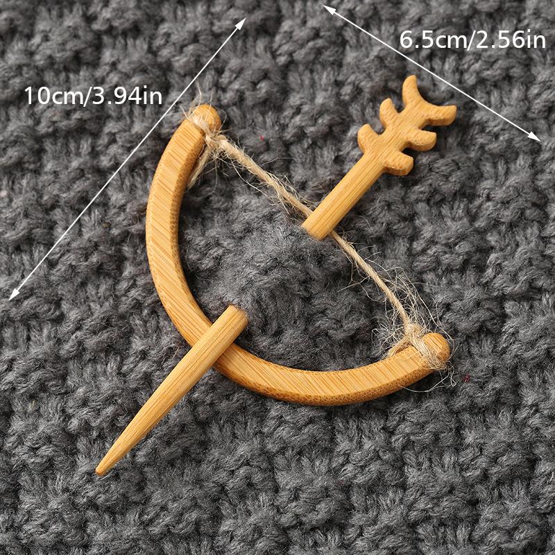 

1 шт. Вязаная тканевая пряжка Изысканные аксессуары для одежды Сельский стиль Натуральный стиль Пряжка для свитера Элегантная Деревянная 10 стилей G