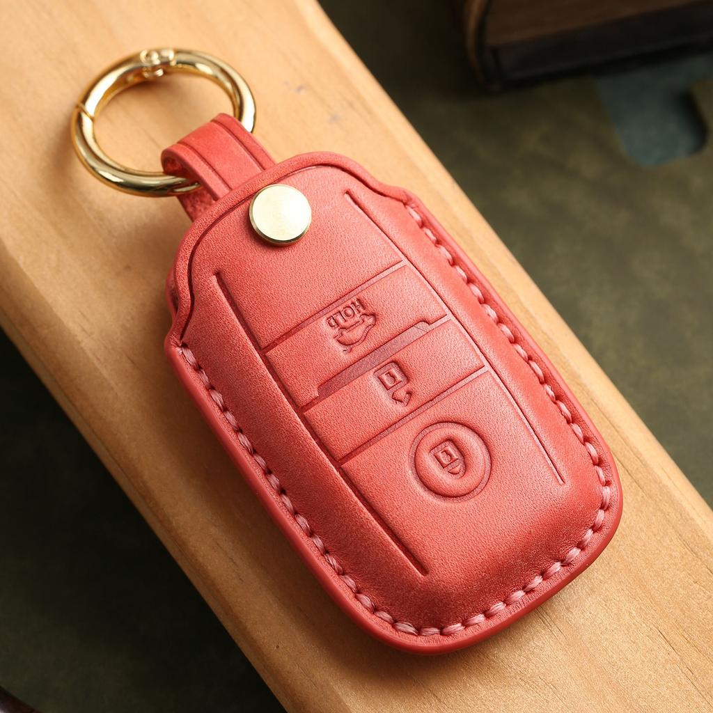 Customized for Kia K3 key set K4 Smart Run kx3 Sorento car leather pure handmade protective bag buckle