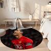 Cristiano Ronaldo Round Carpet Perfect for Balcony Bedrooms Outdoor Game Room Anti-slip Round Rug Decorate Offices Birthday Christmas Gift