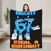 Six Seven  Italian Brainrot Meme Plush Flannel Throw Blanket for Kids Living Room Soft Bedspread Design Quality