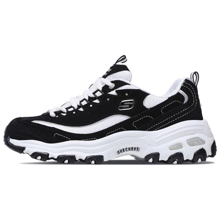 Skechers D'Lites Gs Black/ White Women's 11422-BKW