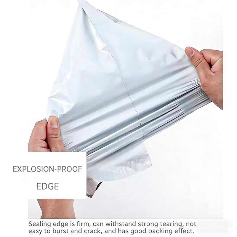 New Light Gray Courier Bag 10pc Self-seal Mailbag Plastic Poly Mailing Envelope Waterproof Postal Shipping Bags Courier Envelope