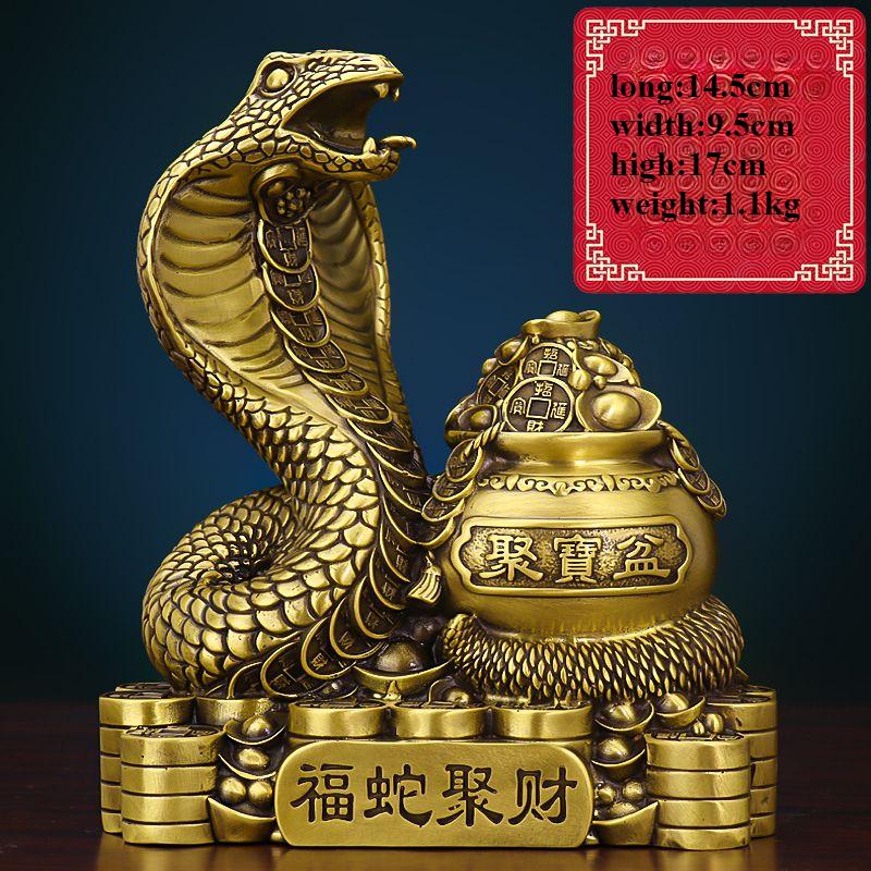 Copper Snake Ornament, Twelve Zodiac Zodiac Snakes, Ruyi Snake, Home Living Crafts Gift