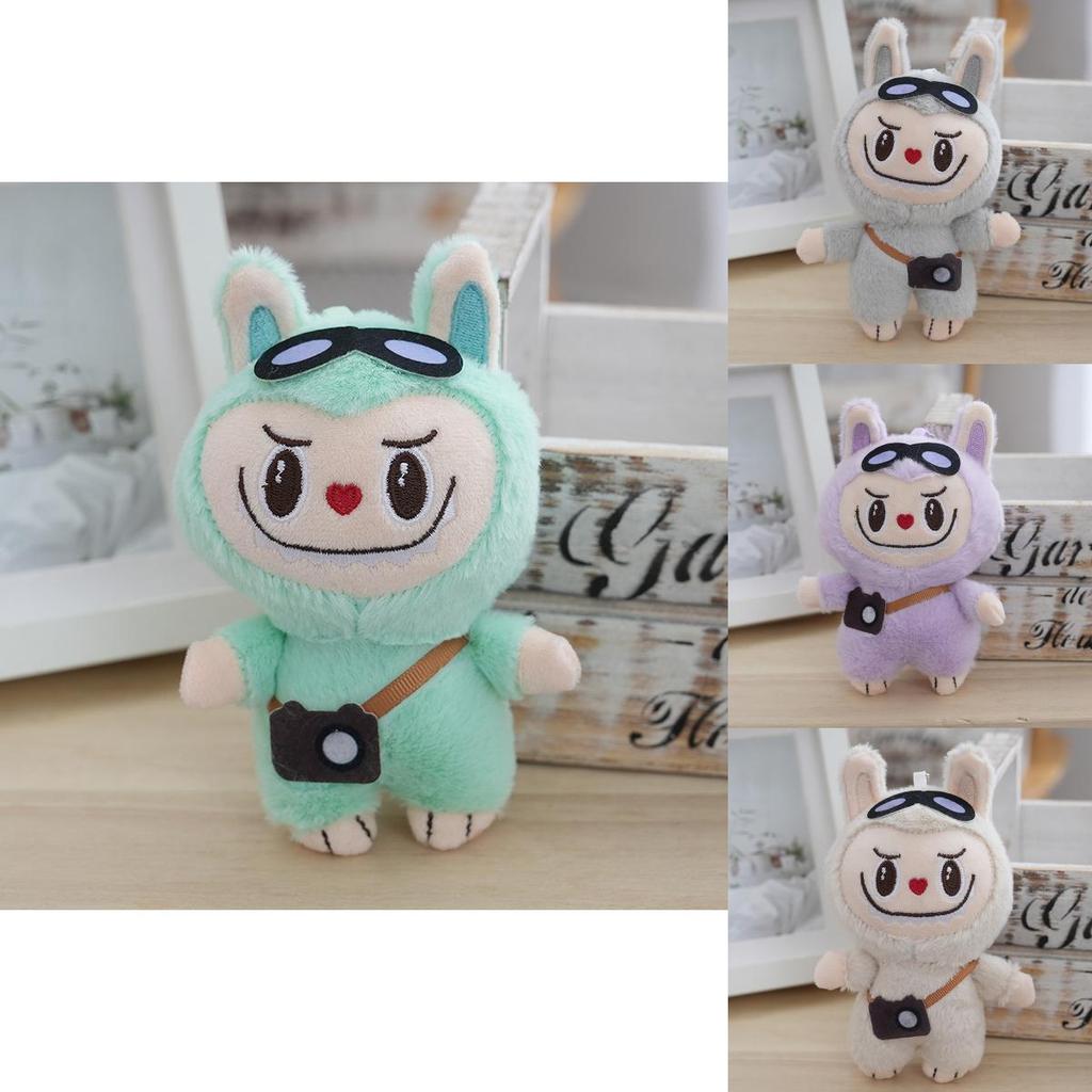 Cute Plush Doll Keychain Cartoon Backpack Accessory Adorable Labubu Design 15cm Soft Material For Gifts