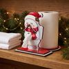 Christmas Tissue Holder Ornament Snowman Reindeer Santa Claus Festive Wooden Atmosphere Decoration Item