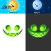 Glowing Window Wall Decorations Glow In The Dark Sticker, Self-adhesive Ghost Face Shape Decals, Outdoor Decor Halloween Waterproof PVC Stickers, for