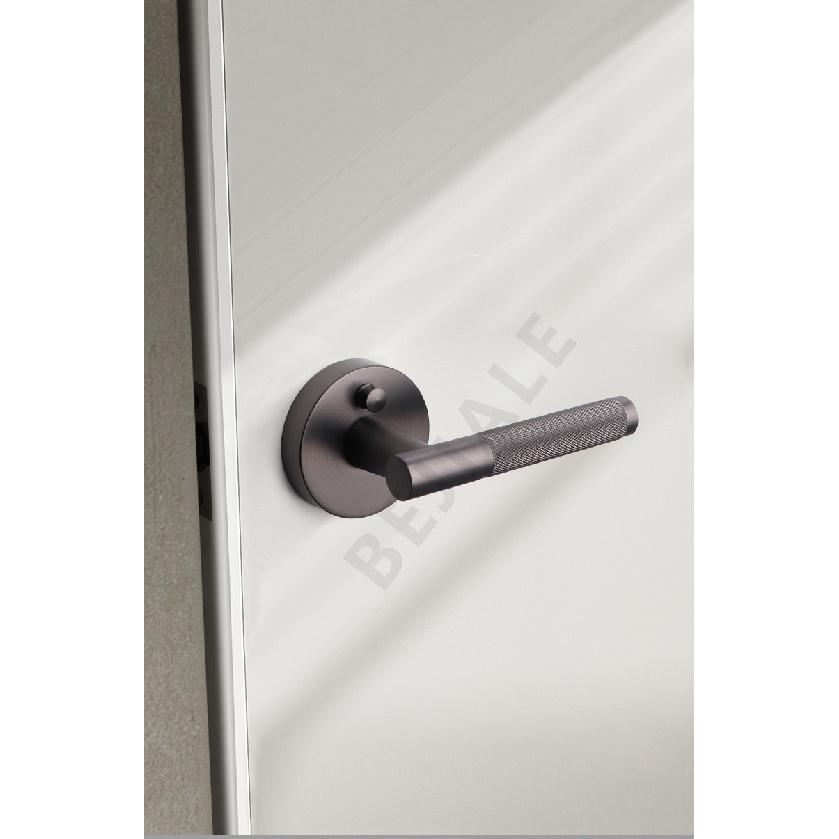 American Simple Black Bathroom Lock Bathroom Home Interior Bathroom Door Handle Wooden Door Lock Knurled Privacy Lock Thread Lock3