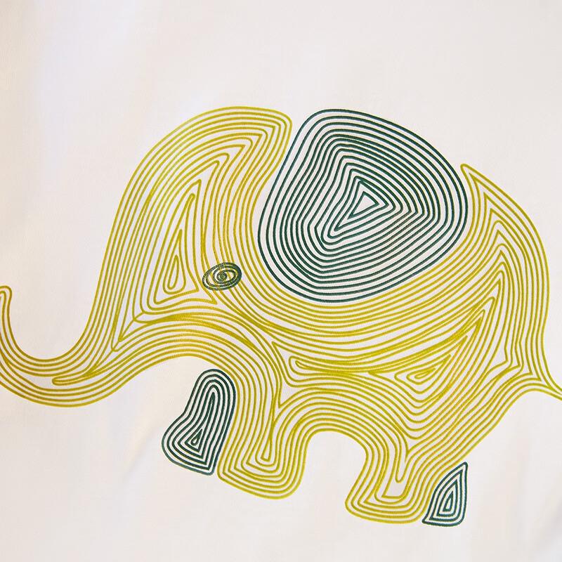 Ta Chi Women's Loose Fit Color-Block Cartoon T-Shirt