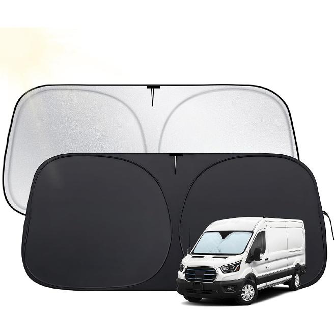 Windshield Sun Shade for Toyota Tacoma 2016-2025,  Fit Car Sun Shades with 420D Fabric & Foldable Memory Steel Wire, Sunshade for Car Windshield