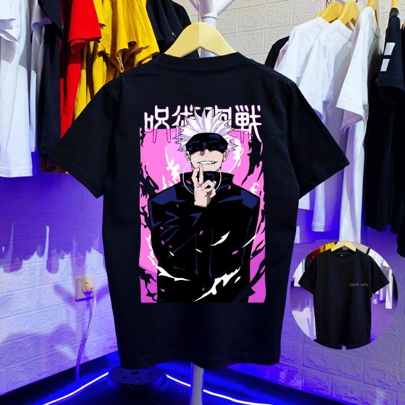 American Retro Anime Jujutsu Kaisen Gojo Satoru Summer New Retro Fashion Men and Women Streetwear