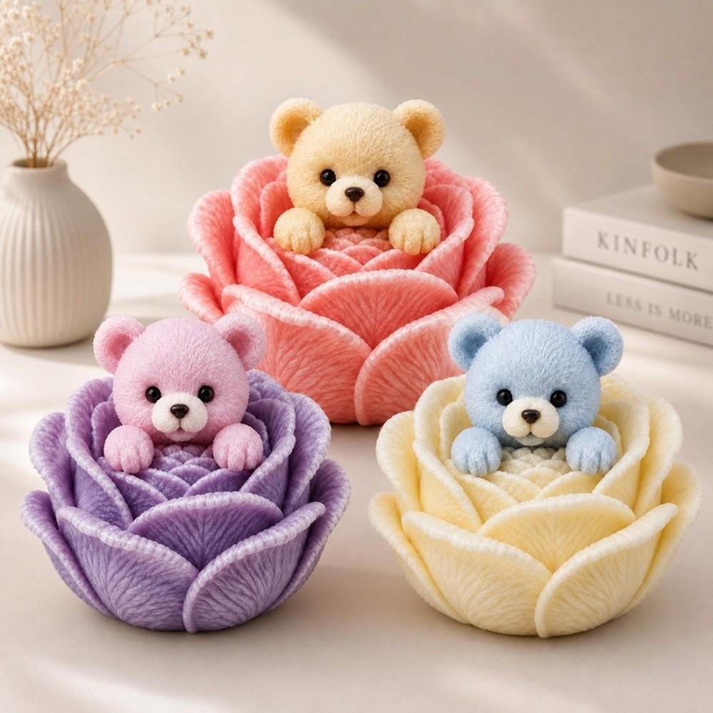 Cute Animal Silicone Candle Molds Fox Cat Bear Pig Dinosaur DIY Candle Molds  Handmade