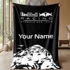 Red Bull Racing Individuelle Flanell-Kuscheldecke Drucken Sie Ihren Namen Text Weiche Warme Decke Weihnachtsgeschenk