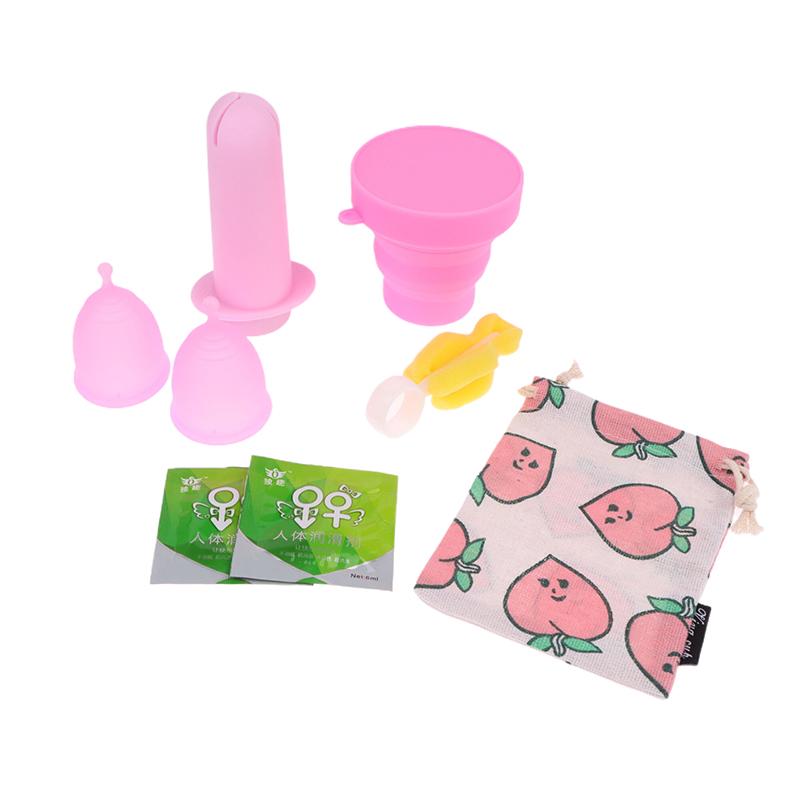 Portable Menstrual Cup Booster Medical Silicone Leak-Proof Lady Women Menstrual Period Cup Booster Feminine Hygiene Product