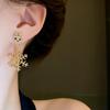 Crystal Rhinestone Pendant Star Christmas Tree Earring Studs Merry Christmas Earrings  Girls