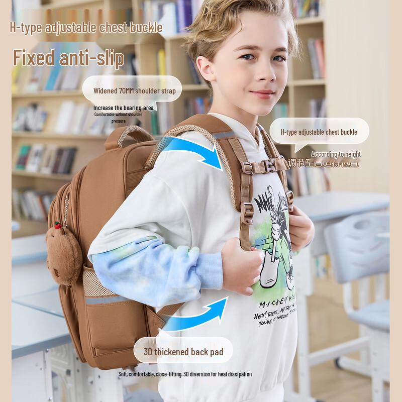 Leichter Schultaschen-Rucksack für Kinder mit Capybara-Motiv