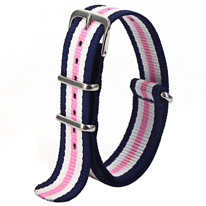 Sport Nylon Watch Band for Women&Men Watch Strap 18mm 20mm 22mm Army Sport Strap Fabric Nylon Watchband Buckle Belt