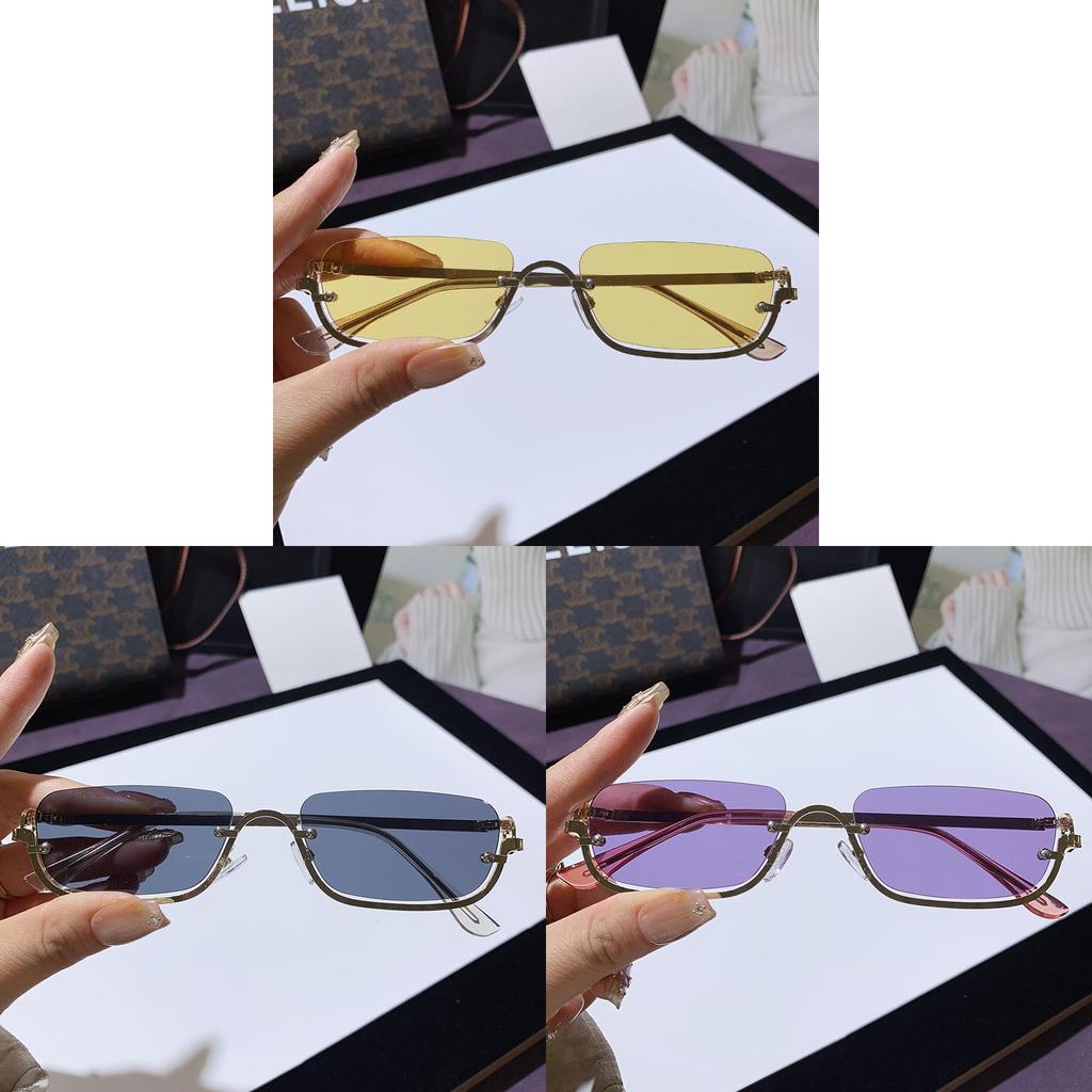 Y2k Metallic Square Sunglasses With Uv400 Protection For Fashion Casuals