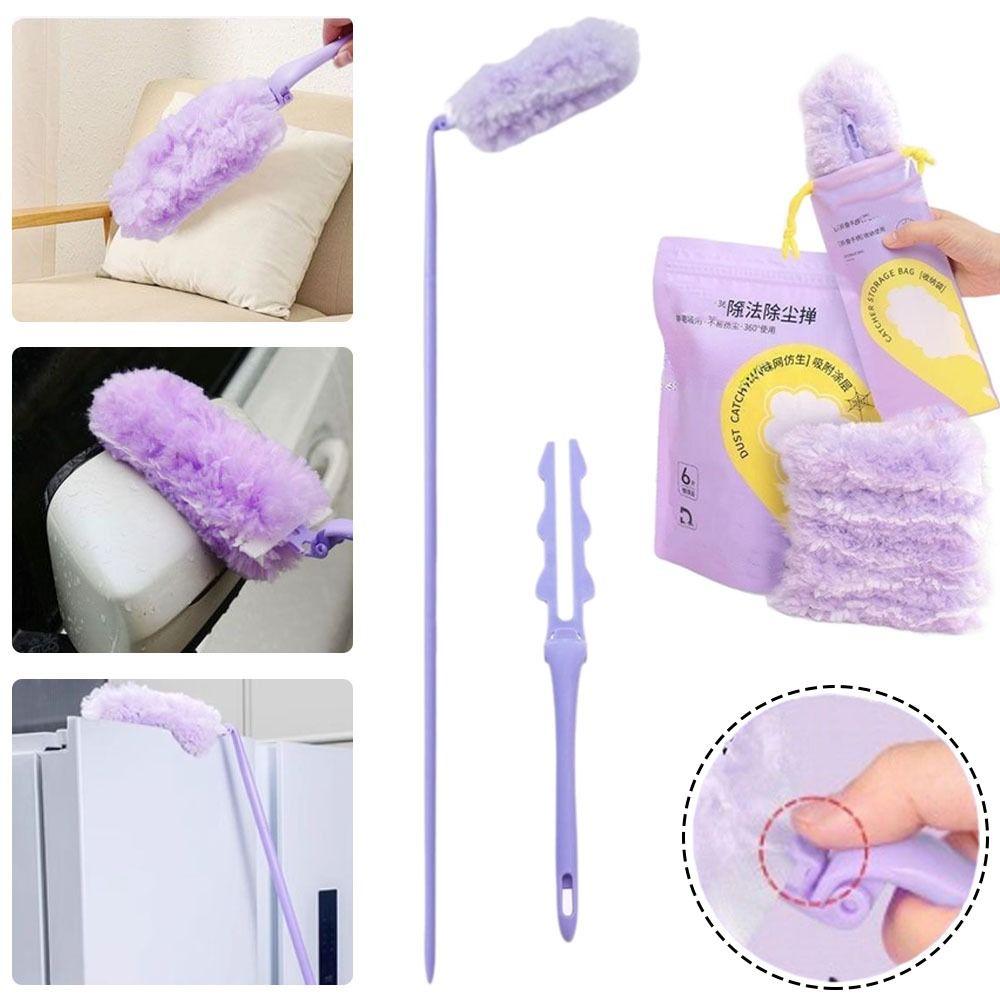 Adjustable Dust Duster Electrostatic Adsorption Extra Long Cabinet Cleaning Gap Duster Foldable Household Cleaning Artifact