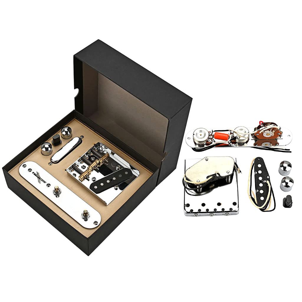 Guitar Telecaster Saddle Bridge Switch Control Guitar Neck Pickup Set Saddle Bridge Plate Loaded Alnico V Pickups Telecaster Electric Guitar