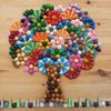 Kids Wooden Constructor Unfinished Rainbow Blocks Loose Parts Montessori Sensory Toys Droplets Cones Mushrooms Creative Blocks