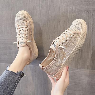Flat Casual Women's Shoes On Offer With Chic Point Hot Low Hit Tennis Shoe Female On Promotion Running Trend 2024 Canvas Fashion