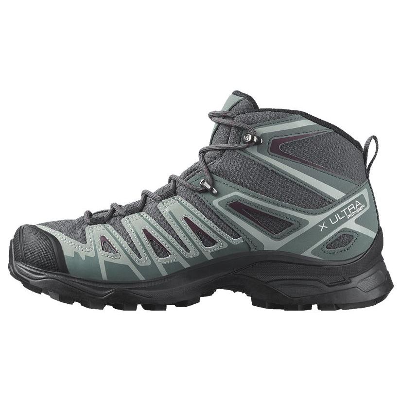 Salomon X Ultra Pioneer Shock Absorbing Slip Resistant Durable Mid Top Outdoor Functional Shoes Women Shoes Ebony 416712