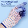 1/3/5 Pair Breathable Work Gloves Thorn Proof Non-Slip Wear-Resistant Nylon Industrial Gloves Striped Anti-Static Gardening Gloves