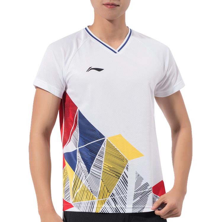 Men's T-Shirt Li-Ning Li Ning Badminton Collection T Shirt Unisex White