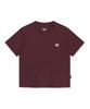 BROWNBREATH W Tag Crop Tee - Burgundy