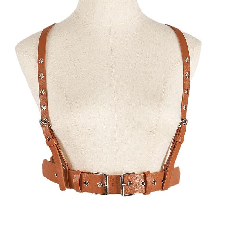 Functional Punk Style Strap Belt Women'S Street With Dress Jk Shirt Suspender Belt Seal Decorative Tide