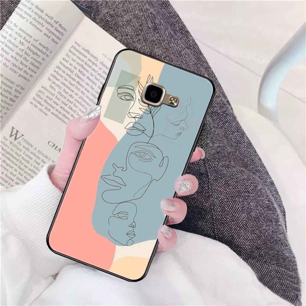 Art Line Face women Etui na telefon dla Samsung A 10 11 12 13 20 21 22 30 31 32 40 51 52 53 70 71 72 73 91 13 skorupa