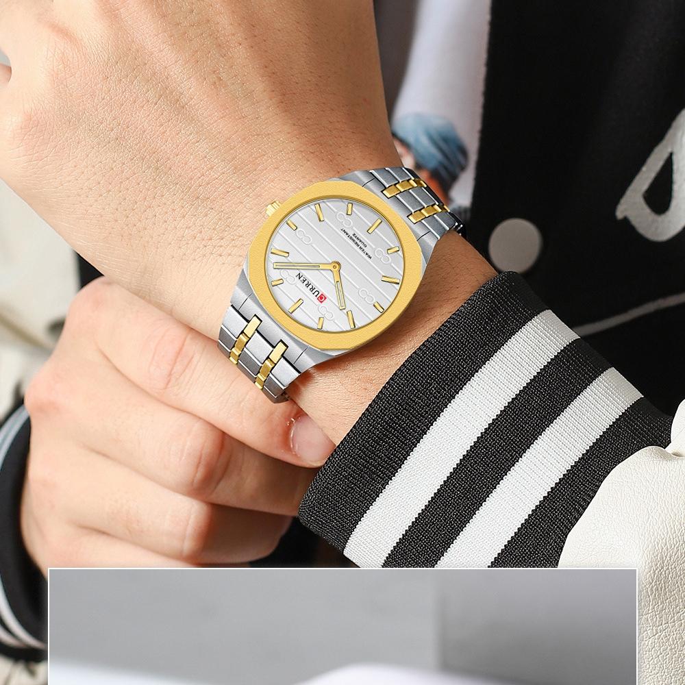 CURREN Fashion Brand Thin Quartz Watch Simple Personalized Colors Wristwatches Waterproof Clock