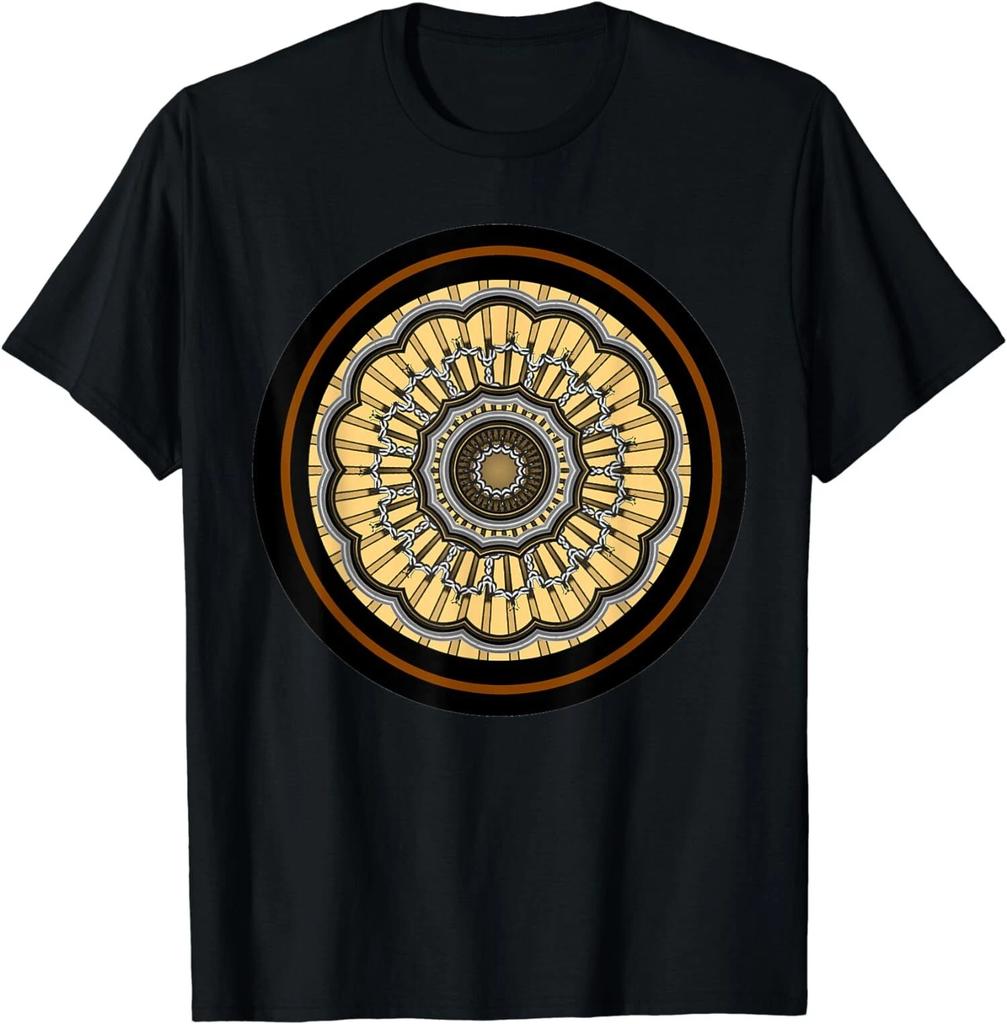 Min NEW LIMITED Mandala Geometry Sacred Fractal Art Yoga Mantra T-Shirt