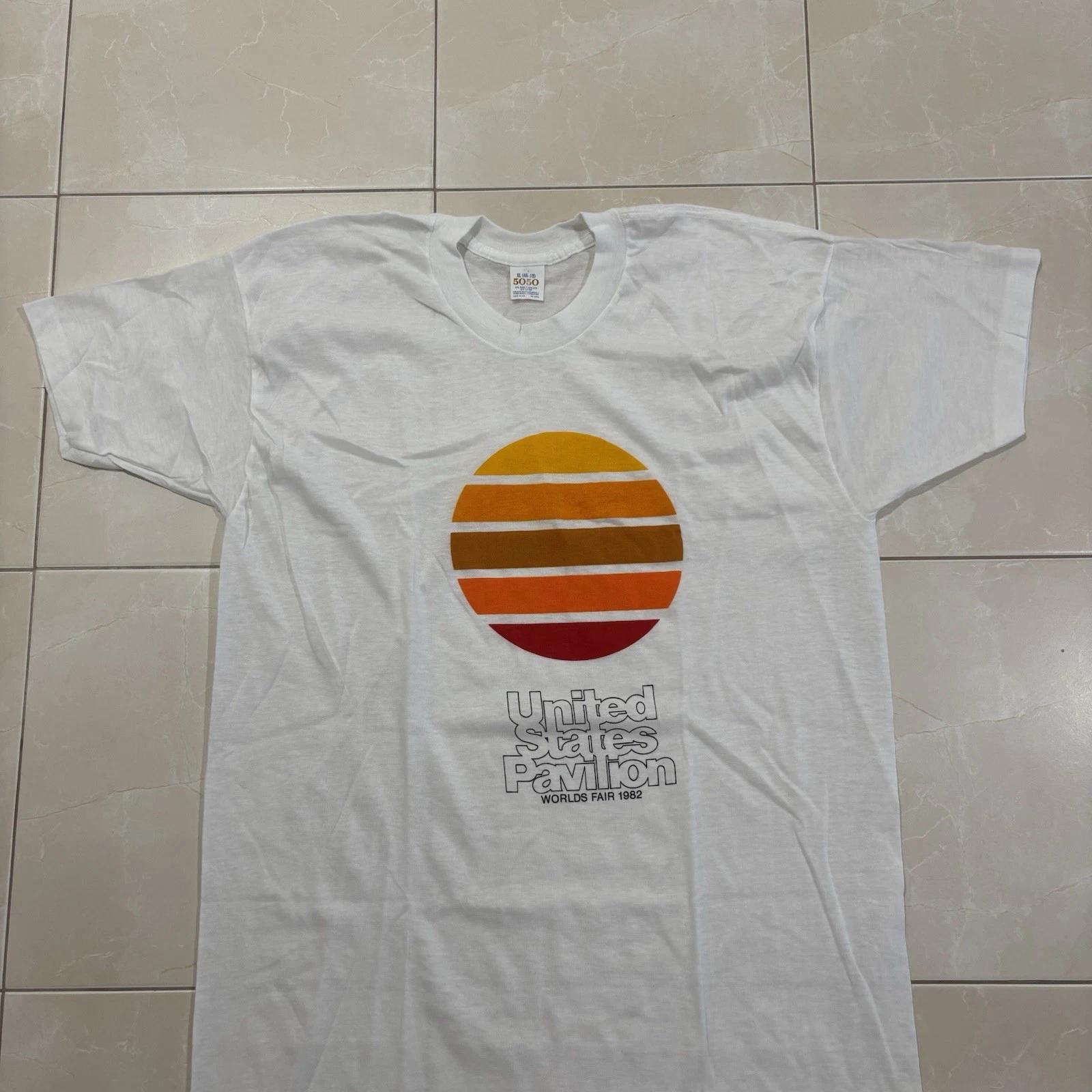 

True Vintage T Shirt Worlds Fair 80s US Pavillion Mens XL band Tee 4XL
