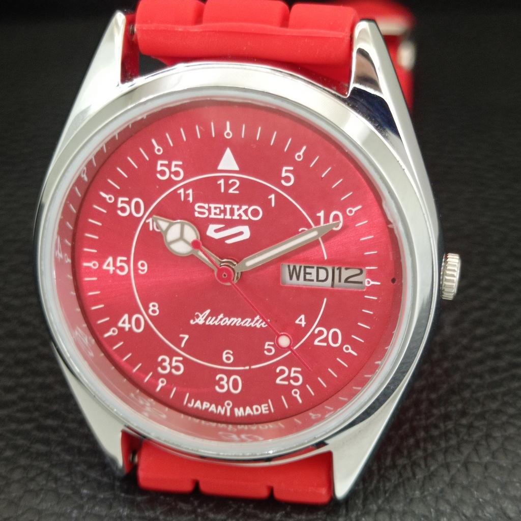 REFURBISHED SEIKO 5 AUTOMATIC 6309A JAPAN MENS VINTAGE RED DIAL WATCH A442324-1