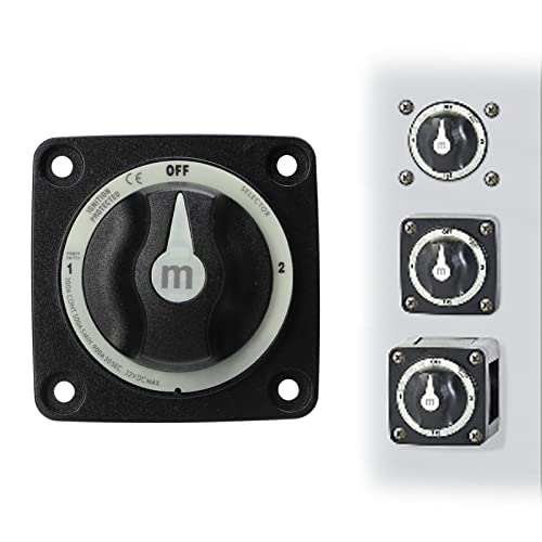 KIMISS Batterie-Trennschalter-Kit, 300A Batterie-Wahlschalter, Schwerlast 3-Positionen Marine-Batterie-Trennschalter für Wohnmobile und Boote