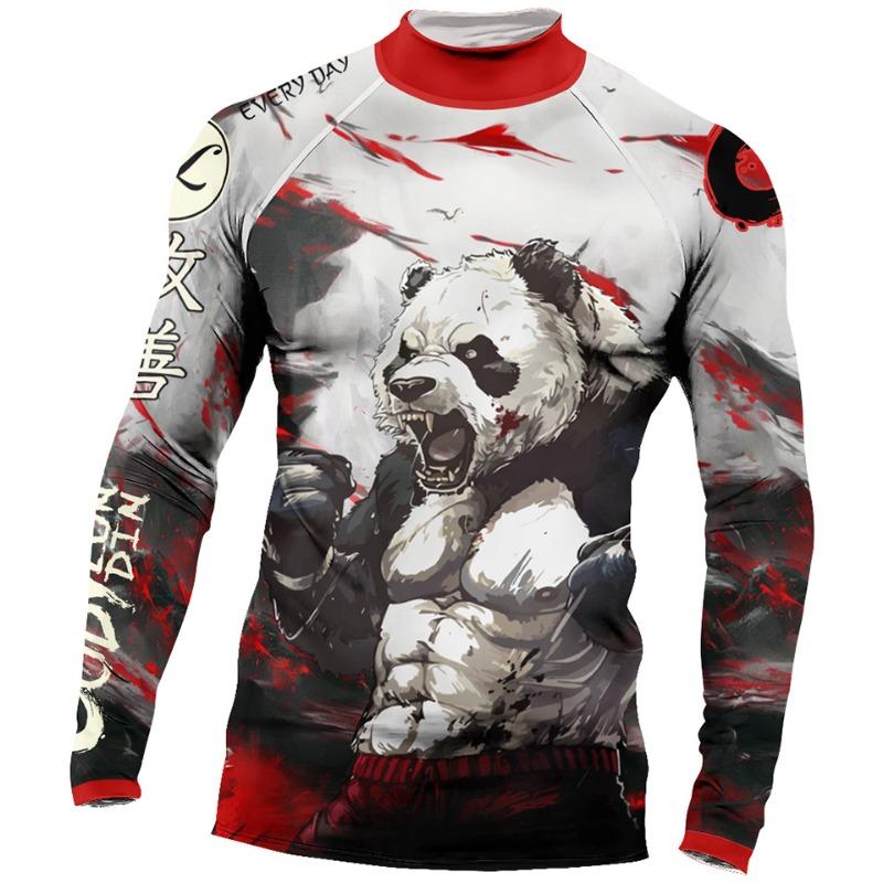 Mma Fitnessstudio Sport Kompressions-T-Shirt Rashguard Für Männer Upf50 Bjj Langarm No Gi Rash Guard Boxkleidung Kampf-T-Shirts Tragen
