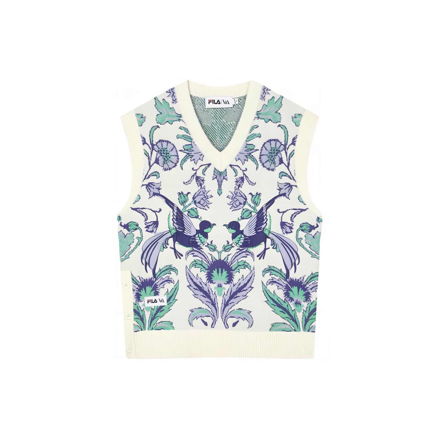 

Fila X V&A Museum Collaboration Топ без рукавов с V-образным вырезом и вязаным узором из серии Morgan Женские топы F11W418410F-ZA M