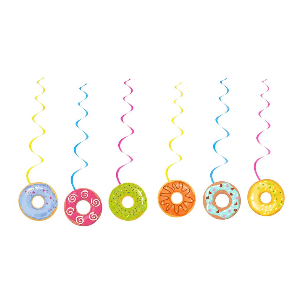 Theme Party Decorations Hanging Swirls for Birthday and Dessert Theme Parties (6 Pack)