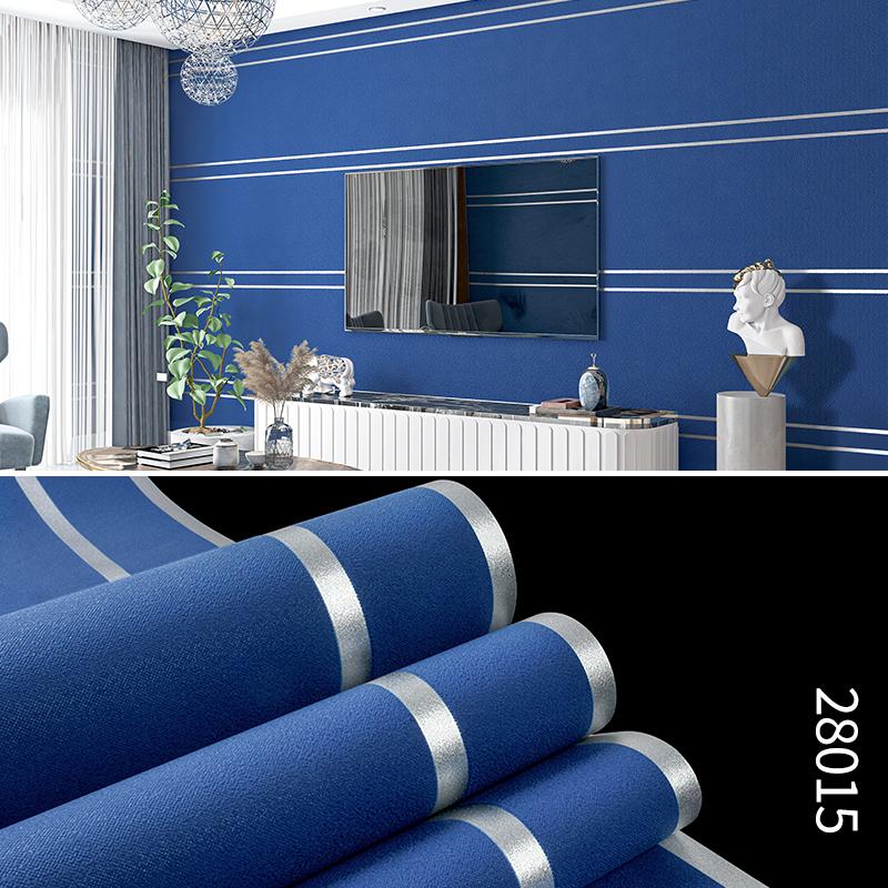 9,5 meter rol modern behang van hertenvelfluweel, vliesbehang met 3D-streepmotief voor woonkamer, slaapkamer en tv-achtergrond. 0. 53mx3m