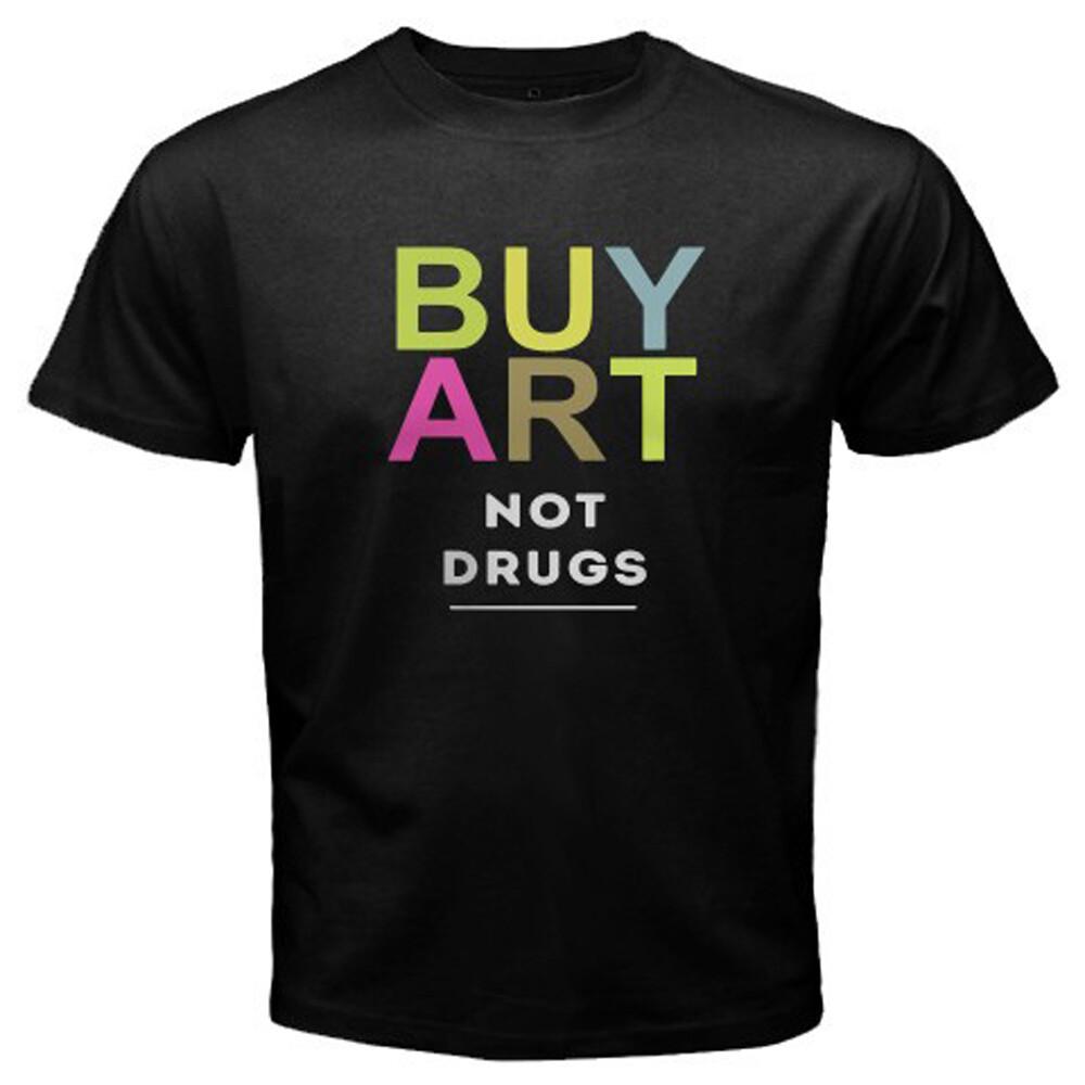 Buy Art Not Drugs Black Cotton T-shirt