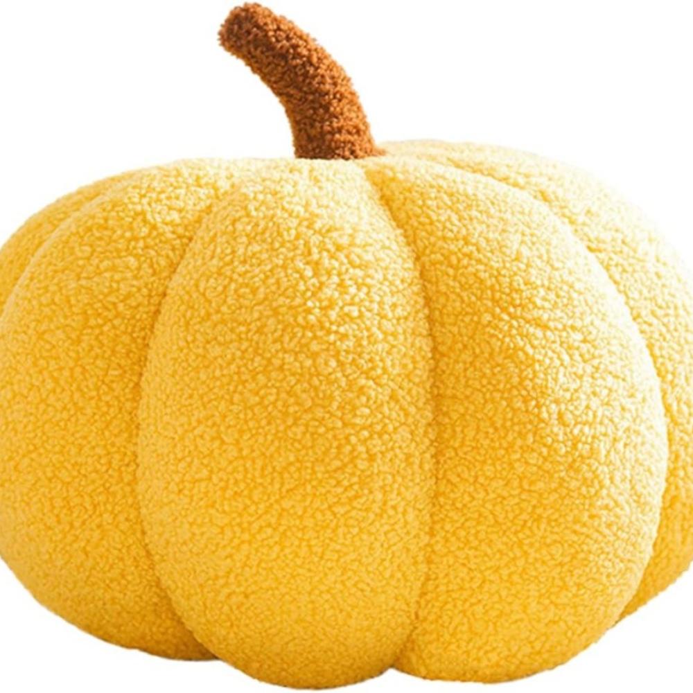 3D Simulated Pumpkin Pillow Plush Pillow Sofa Cushion (7.8inch, Olive)