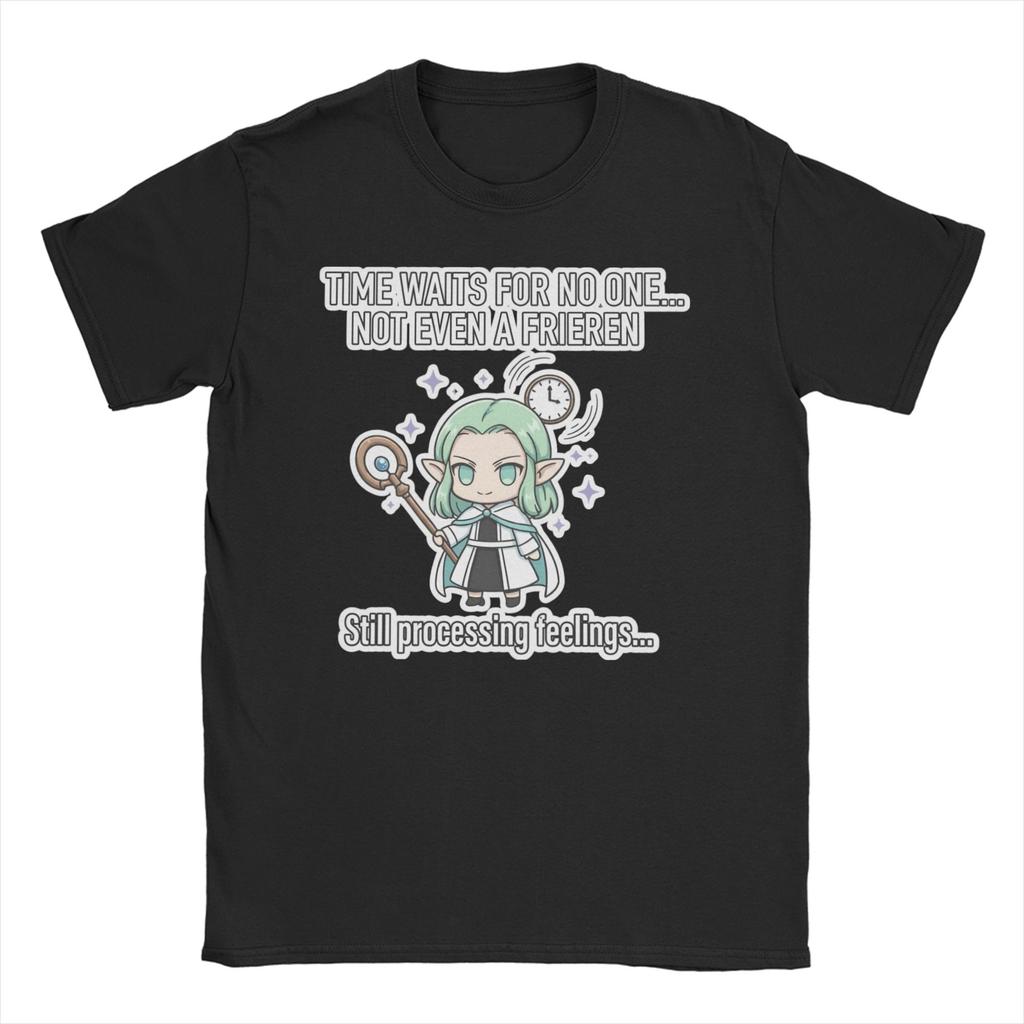 Unisex Women T-Shirt Frieren the quiet elf mage Hipster Cotton Tee Shirt Short Sleeve T Shirts O Neck Tops Gift Idea
