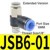 JSB4/6/8/10/12 Pneumatic Button Valve Quick Plug Pressure Relief Connector Normally Closed Manual Press Type Quick Exhaust Valve