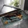 Modern Steam Train Door Mat Classic Locomotive Smoke Soft Non-Slip Washable Kitchen Rug Bedroom Living Room Home Decor Mat 1PC